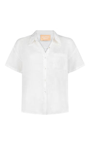Cove Linen Shirt Set Snow | Araminta James
