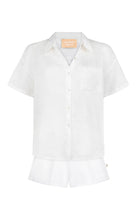 Load image into Gallery viewer, Cove Linen Shirt Set Snow | Araminta James