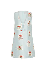 Load image into Gallery viewer, Juniper Mini Dress Franco Stamp / Palm Noosa