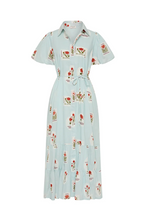Load image into Gallery viewer, Sally Dress Franco Stamp / Palm Noosa