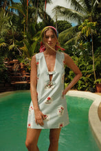 Load image into Gallery viewer, Juniper Mini Dress Franco Stamp / Palm Noosa