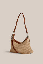 Load image into Gallery viewer, Ashley Tan Raffia Crossbody Bag | Vestirsi