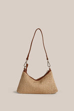 Load image into Gallery viewer, Ashley Tan Raffia Crossbody Bag | Vestirsi