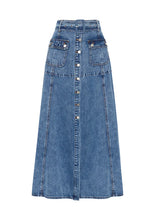 Load image into Gallery viewer, Aveline Denim Midi Skirt | MOS