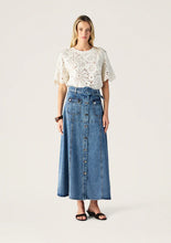 Load image into Gallery viewer, Aveline Denim Midi Skirt | MOS