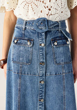 Load image into Gallery viewer, Aveline Denim Midi Skirt | MOS