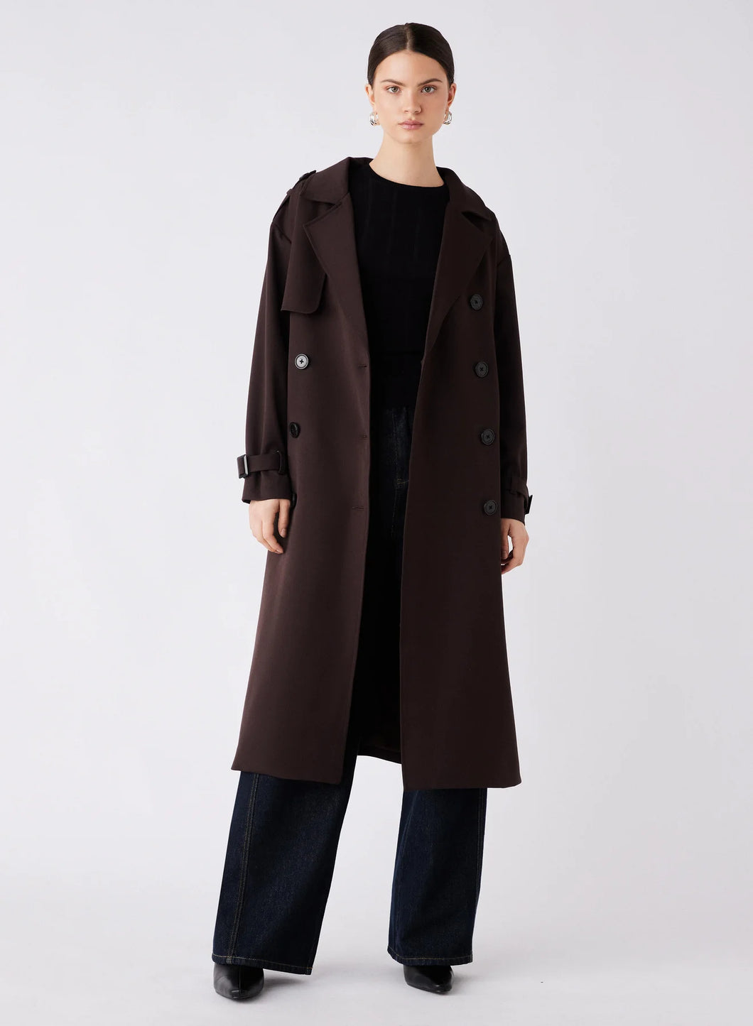 Avenue Trench Coat Chocolate | Esmaee
