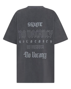 No Vacancy Tee Charcoal Acid Wash  | SŚAINT