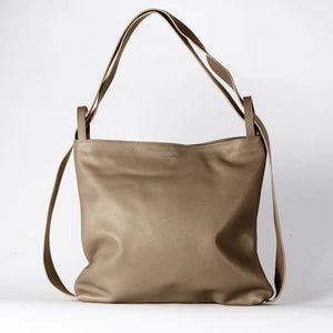 Bella XL Taupe 2-in-1 Convertible Backpack Tote | Vestirsi