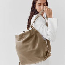 Load image into Gallery viewer, Bella XL Taupe 2-in-1 Convertible Backpack Tote | Vestirsi