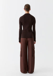Loren Knit Cardigan Bark / Morrison