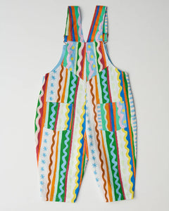 Beach Patterns Baby Cotton Drill Overalls | Kip & Co