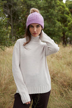 Load image into Gallery viewer, Merino Wool Cable Beanie / Iris and Wool