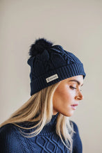 Load image into Gallery viewer, Merino Wool Cable Beanie / Iris and Wool