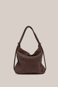 Woven Bella Dark Chocolate 2 in 1 Convertible Backpack Tote | Vestirsi