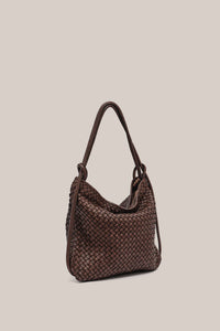Woven Bella Dark Chocolate 2 in 1 Convertible Backpack Tote | Vestirsi
