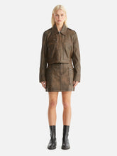 Load image into Gallery viewer, Lennie Leather Biker Jacket Brown / Ena Pelly