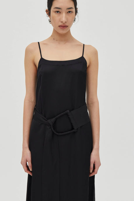 Elysian Belted Maxi Dress Black / Third Form
