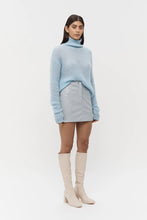 Load image into Gallery viewer, Musier Leather Mini Skirt Blue / Friend of Audrey