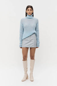 Musier Leather Mini Skirt Blue / Friend of Audrey