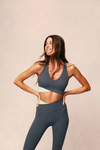 Load image into Gallery viewer, Wander Sports Bra, Thunder/Dusty Mint | P E Nation