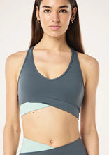Load image into Gallery viewer, Wander Sports Bra, Thunder/Dusty Mint | P E Nation