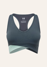 Load image into Gallery viewer, Wander Sports Bra, Thunder/Dusty Mint | P E Nation