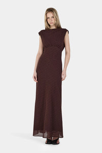 Carmela Bias Dress, Chocolate Polka | Hansen & Gretal