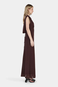 Carmela Bias Dress, Chocolate Polka | Hansen & Gretal