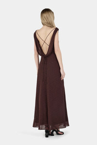 Carmela Bias Dress, Chocolate Polka | Hansen & Gretal