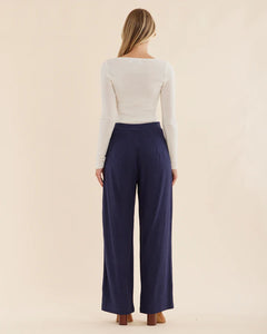 Chelsea Straight Leg Pant - Navy | Amelius