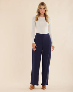 Chelsea Straight Leg Pant - Navy | Amelius