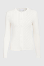 Load image into Gallery viewer, The Fine Crocket Knit Cardigan White / Friend of Audrey