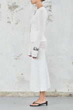 Load image into Gallery viewer, The Fine Crocket Knit Cardigan White / Friend of Audrey