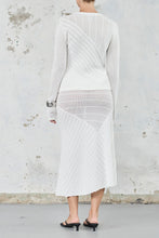 Load image into Gallery viewer, The Fine Crocket Knit Cardigan White / Friend of Audrey