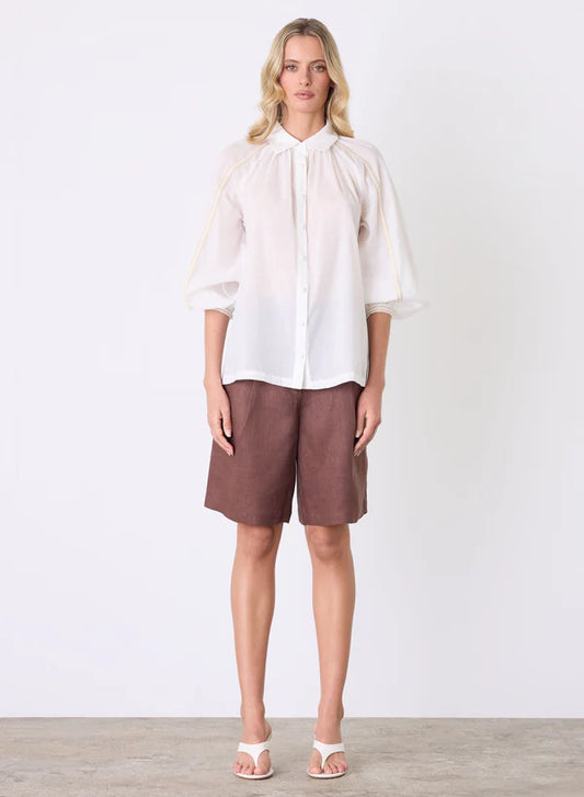 Coastline Blouse, Ivory | Esmaee