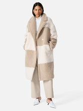 Load image into Gallery viewer, Amber Oversized Teddy Coat Bone/Stone Check / Ena Pelly