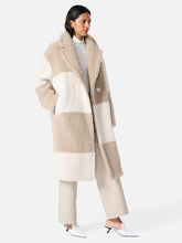 Load image into Gallery viewer, Amber Oversized Teddy Coat Bone/Stone Check / Ena Pelly