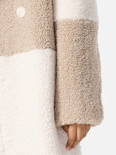Load image into Gallery viewer, Amber Oversized Teddy Coat Bone/Stone Check / Ena Pelly