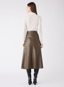 Confession Midi Skirt, Khaki | Esmaee