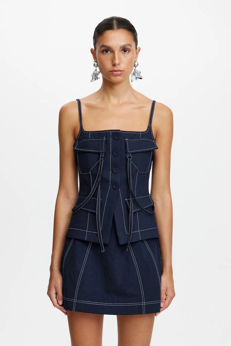 Oreston Top Deep Sapphire | Acler