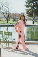 Load image into Gallery viewer, AJ Logo Stripe Trackpant, Rose Quartz | Araminta James