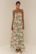 Load image into Gallery viewer, Alessia Dress Pink Jardin / Palm Noosa