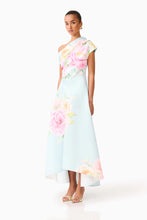 Load image into Gallery viewer, Harper Asymmetrical Gown in Baby Blue Floral | Elliatt