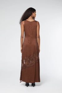 Visions Lace Frill Dress Chocolate Polka Dot / Third Form