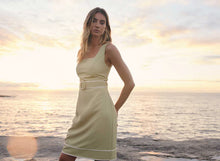 Load image into Gallery viewer, Voyage Dress Celery/Cream / Esmaee