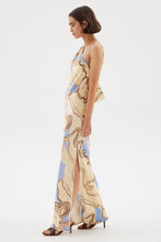 Load image into Gallery viewer, EXPRESSION ASYMMETRIC SLIP DRESS - CUSTARD/BLUE SOVERE