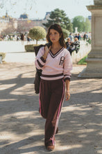 Load image into Gallery viewer, AJ V Neck Knit Sweater Dusty Rose / Araminta James