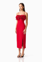 Load image into Gallery viewer, Lila Fitted Midi Dress in Red | Elliatt