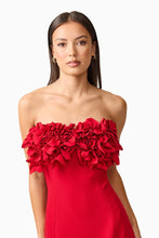 Load image into Gallery viewer, Lila Fitted Midi Dress in Red | Elliatt